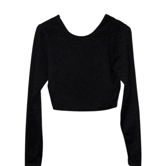 JoyLab Black Twist Front Crop Top - Picture 4 of 6